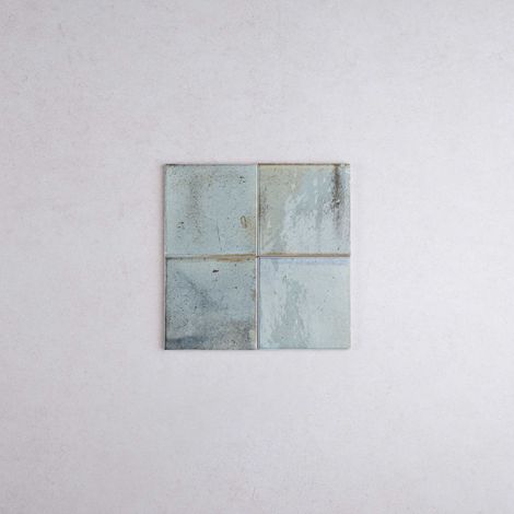 Faience Effet Zellige Vert Céladon HANOI Celadon 10x10cm (1/2)
