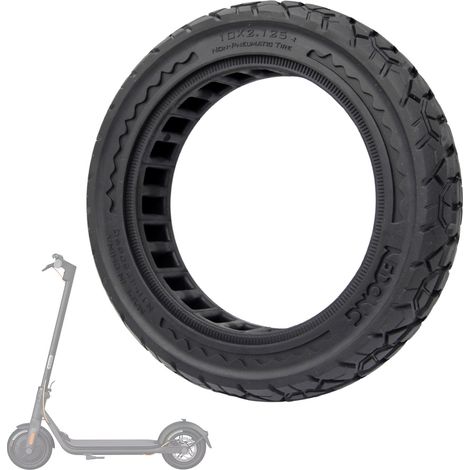 Accessoires pour trottinette F30 : Pneus pleins 10x2,125, antidérapants, noir, rouge, jaune, bleu - Noir