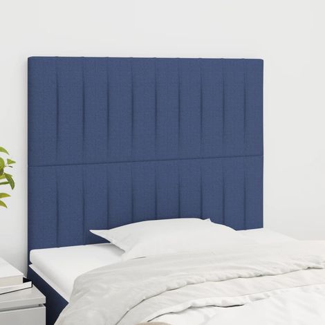 Tête de lit Bleu 100x5x118/128 cm Tissu