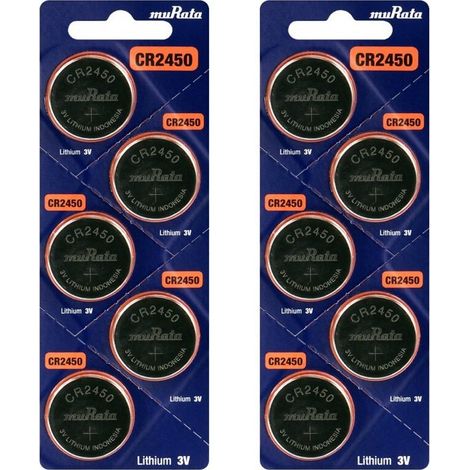 .10 piles Murata-Sony CR2450.