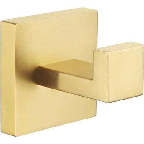 Toallero de ducha de acero inoxidable SUS304, gancho para batas de baño, colgador de toallas de cocina, gancho cuadrado para abrigos, gancho sencillo para ropa para montaje en pared de armario (1/5)