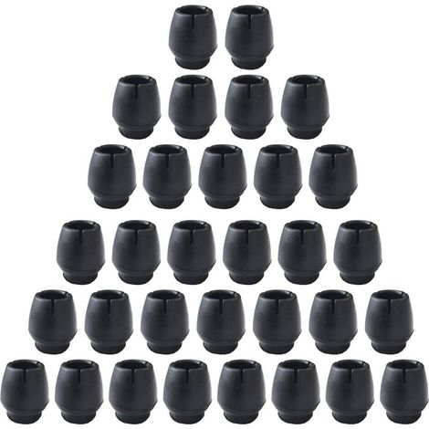 SiliCône Table et Chaise Antidérapantes Pieds, 32 Pièces Chaise Casquettes Pieds de Chaise Protecteur pour Jambes de Meubles Rondes Noir(12-16mm)-Fei Yu (1/5)