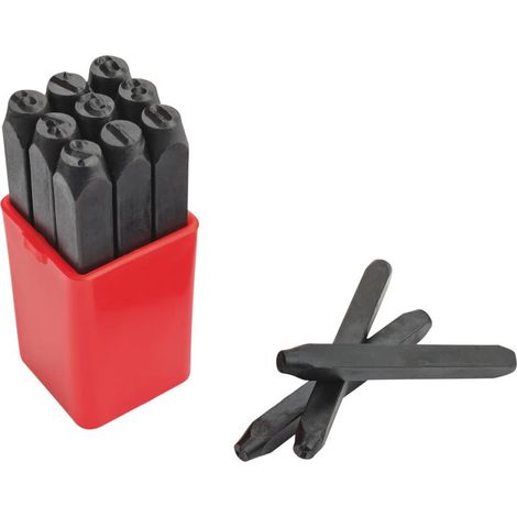 1 Satz Nummernstempel, gehärteter Stahl, Metallmarkierung, für Stahl und Eisen (1/5)