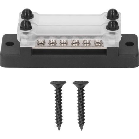 Barre de distribution 12-48V 150A, bloc de répartition étanche noir, antidérapant, pour voiture, camion, camping-car, bateau