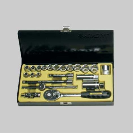 Cassetta 22 bussole e accessori mundial 3/8" MUNDIAL