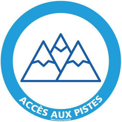 PANNEAU INFORMATION ACCES AUX PISTES (H0402) - Adhésif - Diamètre 125 mm
