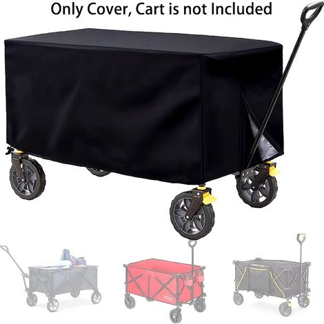 Housse de chariot de jardin pliable et imperméable en tissu Oxford pour extérieur, 97 x 61 x 56 cm (nior)