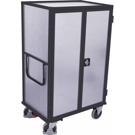 VARIOfit geschlossener Etagenwagen 1245x785mm fest verschweißt Anthrazitgrau RAL 7016