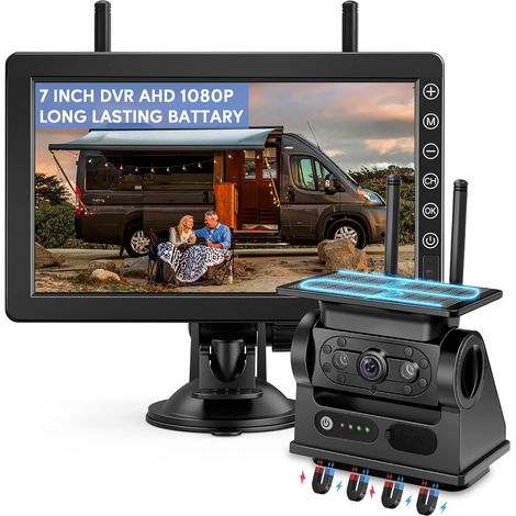 Caméra de recul Solaire sans Fil 7" 1080P, modèle VS-7B (1/5)