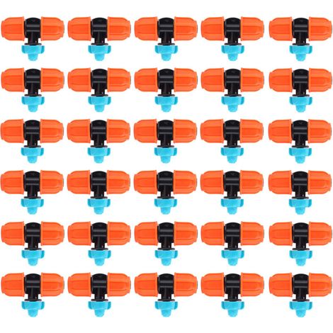 Lot de 30 buses de brumisation à 3 jets pour arrosage de jardin, compatibles avec les tuyaux de 9 et 12 pouces.-AquaForge (1/5)