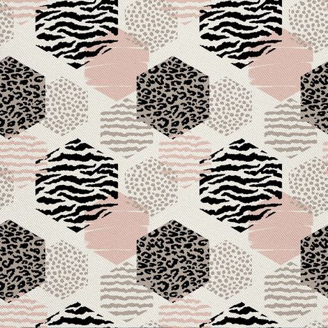 Tela decorativa para exteriores Oxford - Motivo hexagonal - Estampado animal I DX270 (1/5)
