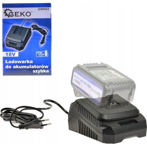 Chargeur batterie geko g80602 18 V 2,2 A rapide (1/3)
