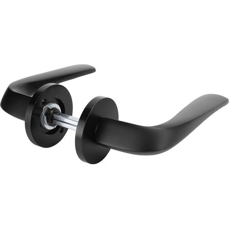 Poignée de porte d'entrée avec verrou, ensemble de poignée à levier réversible pour portes à ouverture droite/gauche, style I (1/5)