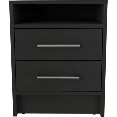 Mesa de Noche Eter con dos cajones , 50.54 cm X 39.87 cm X 37.33 cm , Blanco