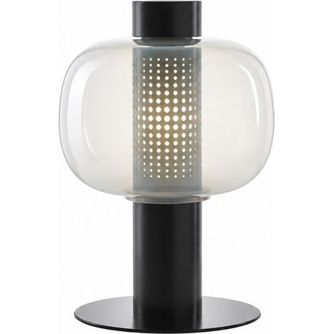 Lampe à poser postmoderne verre transparent D26H40cm 08 noir lumière chaude interrupteur bouton 50 × 48 × 30 cm 7 kg – Livraison gratuite