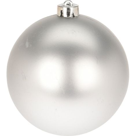 Palline per albero di Natale decorato, in Polipropilene, color Argento, da Ø 14 cm, 12 pezzi (1/3)