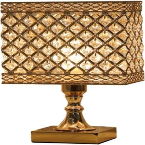 Lampe de bureau LED, abat-jour en cristal, veilleuse et lampe de lecture, décorative et élégante (1/5)