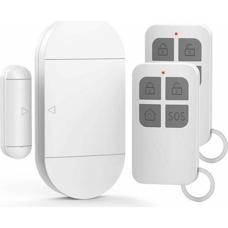 Alarme porte et fenêtre, alarme avec sirène 130dB, 2 télécommandes, facile à installer, alarme maison sans fil (1/5)