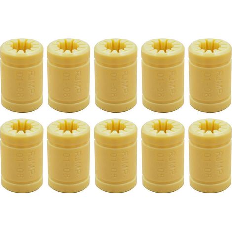 10 LM8UU 3D-Drucker-Vollpolymerlager 8 mm Wellen für Mendel 3D-Druckerteile()