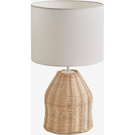 Lampe de table en rotin Zakai SKLUM NATUREL (1/5)