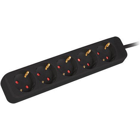 Regleta Enchufes 5 Tomas Schuko Lanberg 3 m Negro (1/4)