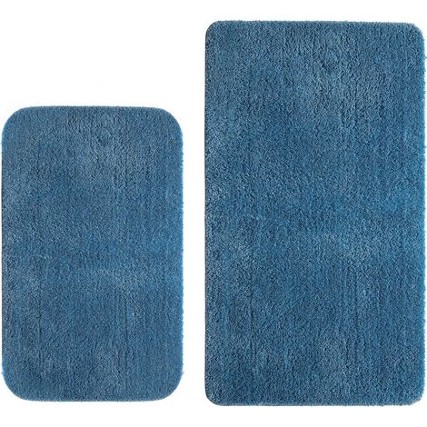 2 Tapis De Bain Antidérapant Microfibre Doux Absorbant Salle De Bain (1/5)