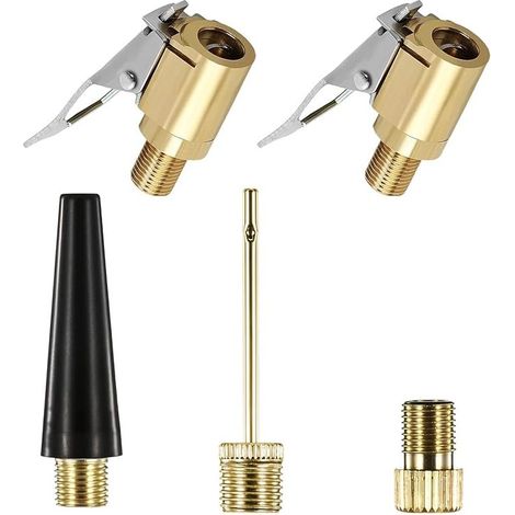 Tire inflation adapter, air chuck adapter, bicycle pump adapter, inflatable pump adapters, valve adapter kit for cars, bicycles, sports balls and inflatables (1/5)