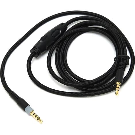 Cable Audio 3,5 Mm Male-Male - Pour Casque Gaming - Conducteur Cuivre OFC - Compatible HyperX Cloud Alpha - 2 M (1/5)