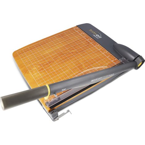 Westcott TrimAir Taglierina per carta 12" (30 cm) Con anima in legno e lama rivestita in titanio Taglierina a leva con griglia e scala graduata per un massimo di 30 fogli 15106 (1/5)