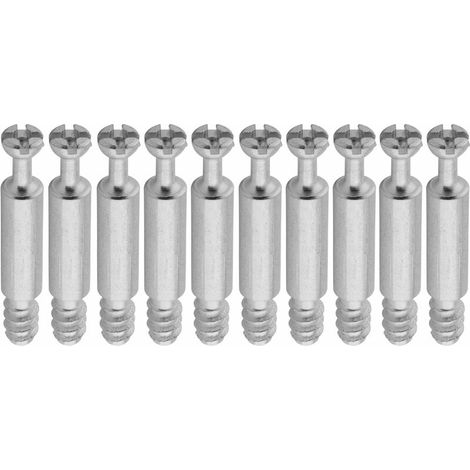 – Lot de 10 goujons d'assemblage lisses Rastex en acier brut – Dimensions 15x24mm – Pour assemblage solide de meubles (1/2)