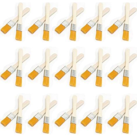 30× Pinceaux à poils plats avec manche en bois Pinceaux Peinture Bois Pinceaux Peinture à Pinceaux pour Murs Garniture Peinture Brosse Angle Sash Peinture Pinceau Professionnel (1/5)