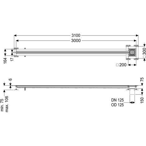 Profilé à fentes Ferrofix, bride adhésive H : 6 mm, 17 x 3000 mm, extérieur