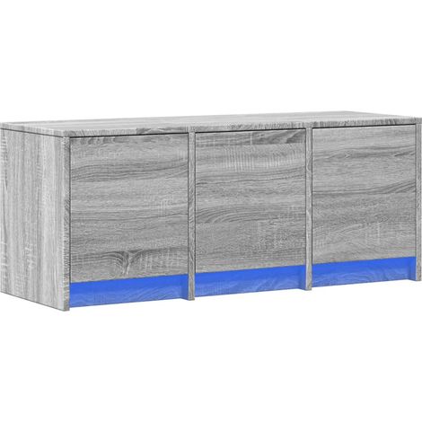 Porta TV multimediale scaffale per televisione televisione buffet sala da pranzo soggiorno camera da letto con LED sonoma 97 x 34 x 40 cm pannelli compositi grigio 020026503