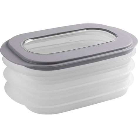 Boite Rangement Cuisine 0,7L – 26,5x17,2x10,5cm - Pour le rangement et organisation de la cuisine - Rangement frigo anthracite (1/4)
