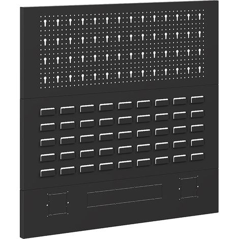 Panneau perforé en acier - L75 x H72 cm - Gris anthracite - ATELIOR (1/4)