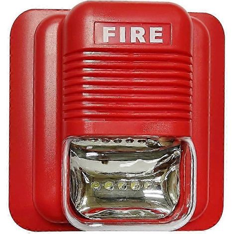 Système d'alarme incendie avec sirène stroboscopique et avertisseur sonore et lumineux pour la maison, le bureau, l'hôtel et le restaurant (1/4)