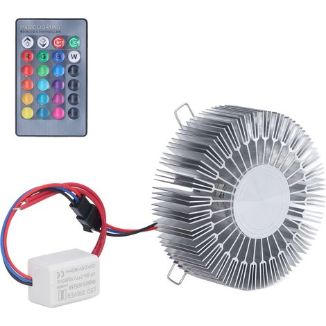 Einbau-LED-Deckenleuchte mit 3 W RGB-Beleuchtung, Fernbedienung, Aluminium, mehrfarbige Solar-Blumen-Deckenleuchte für Schlafzimmer, Wohnzimmer, Flur (85-277 V, Fernbedienung mit eingebautem Akku, Mod (1/5)
