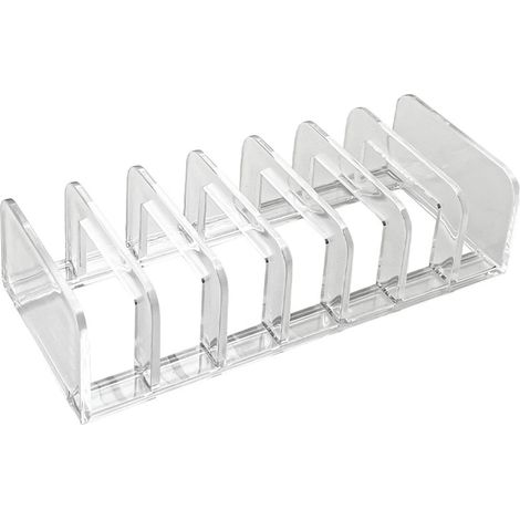 Organisateur de palette de fards à paupières à 7 compartiments, en acrylique transparent, pour salle de bain ou meuble-lavabo. (1/4)
