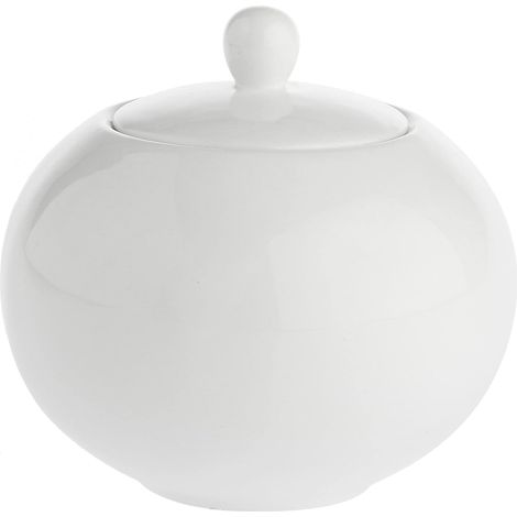La Porcellana Bianca - Zuccheriera 420 cc – Elegante contenitore per zucchero, capiente e resistente, perfetta per la tavola. Linea Essenziale (1/4)