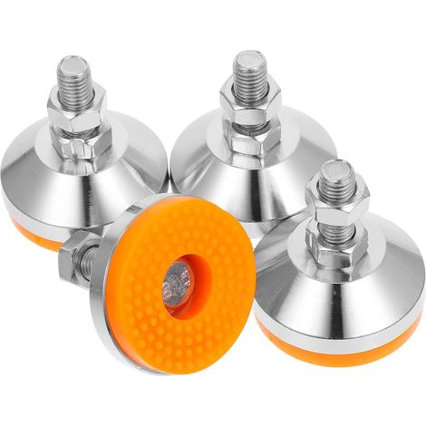 Lot de 4 Pieds Réglables en Acier au Carbone Diamètre 60 50 avec Base Antidérapante en Caoutchouc, Pieds Autonivelants Robustes pour Établi, Machines et Mobilier Industriel (1/5)