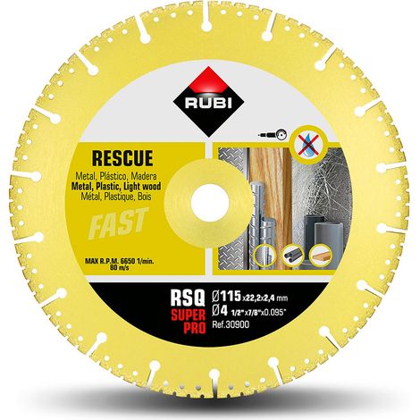 Disque Diamant Rescate Vacuum Brazed Rsq Ø115mm Superpro R30900 Rubi (1/2)