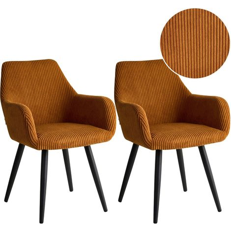 Esszimmerstuhl 2er Set MORI Cord Orange