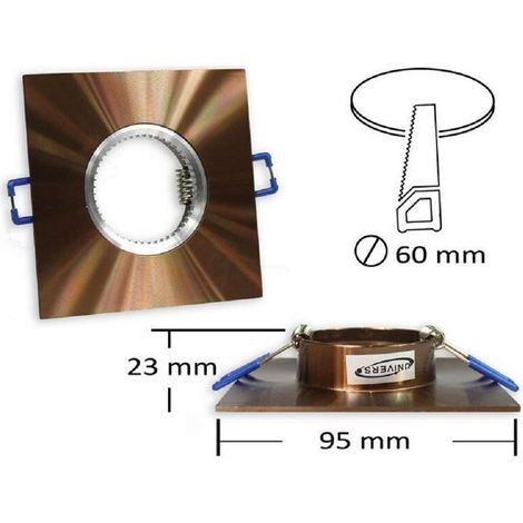 Support De Spot Encastré Carré Gu10 Support De Spot P9 Brun