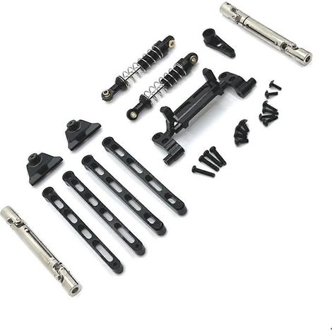 Zugstangensatz für MNMODEL 1/12 MN82 LC79 MN78, Schwarz--