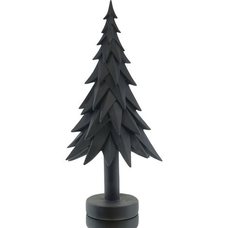 DPI Weihnachtsdeko Tannenbaum Schwarz matte Oberfläche 40 cm - Resin (1/4)