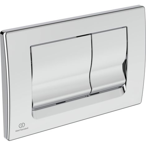 Ideal Standard - SOLEA M1, Piastra di comando meccanica WC, Placca di azionamento per cassette di risciacquo doppio scarico, Cromato (1/3)