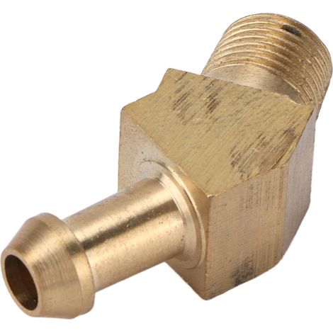 Raccord barillet 45° pour durite turbo, filetage NPT 1/8 pouce 27, laiton, remplacement Garrett T, coude renforcé (1/5)