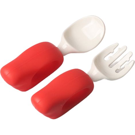 Cuillère Et Fourchette Pour Bébé - En Acier Inoxydable - Poignée Ergonomique - Pour Apprentissage Autonome - Lot De 2 (1/5)