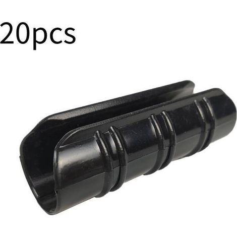 Lot de 20 colliers de serrage pour serres de 19 mm de diamètre, colliers de serrage pour tuyaux, colliers pour films de serre, pour fixer les bâches aux serres de jardin, films, plantes (noir) (1/5)
