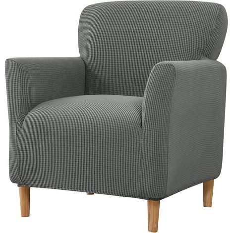 Fodera per poltrona e divano in jacquard ad alta elasticità, a prova di gatto, per proteggere i mobili (grigio) (1/3)